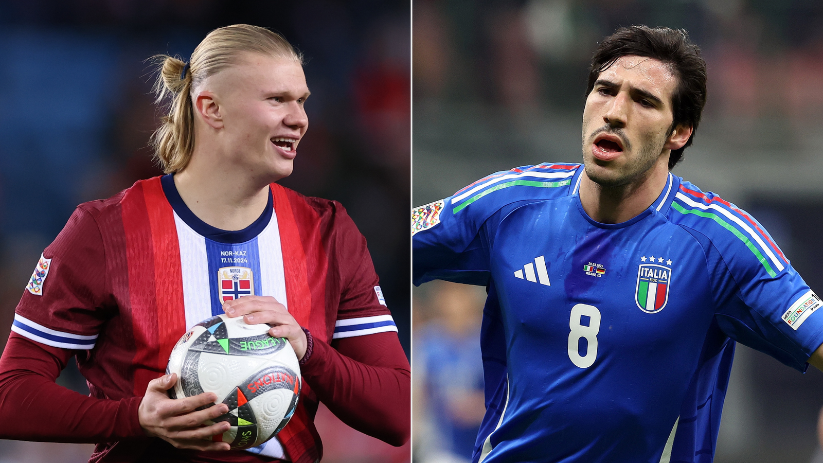norway national football team vs italy national football team lineups