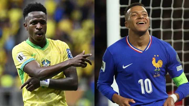 brazil national football team vs france national football team lineups
