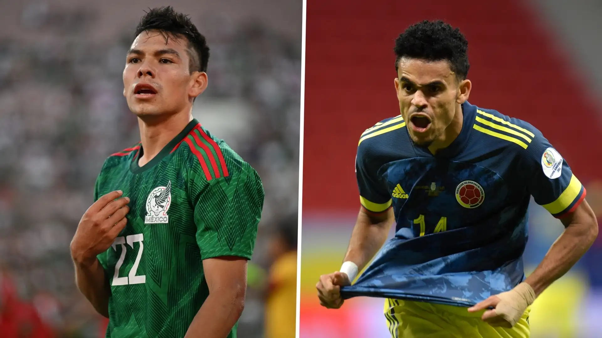 mexico national football team vs colombia national football team lineups